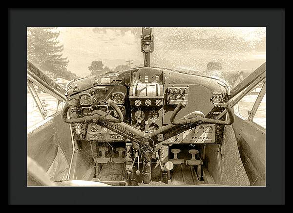 Aviation Cockpit Control Center 9 - Framed Print