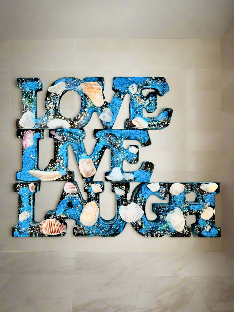 Live Love Laugh Sea Inspired Shungite Protection Decor