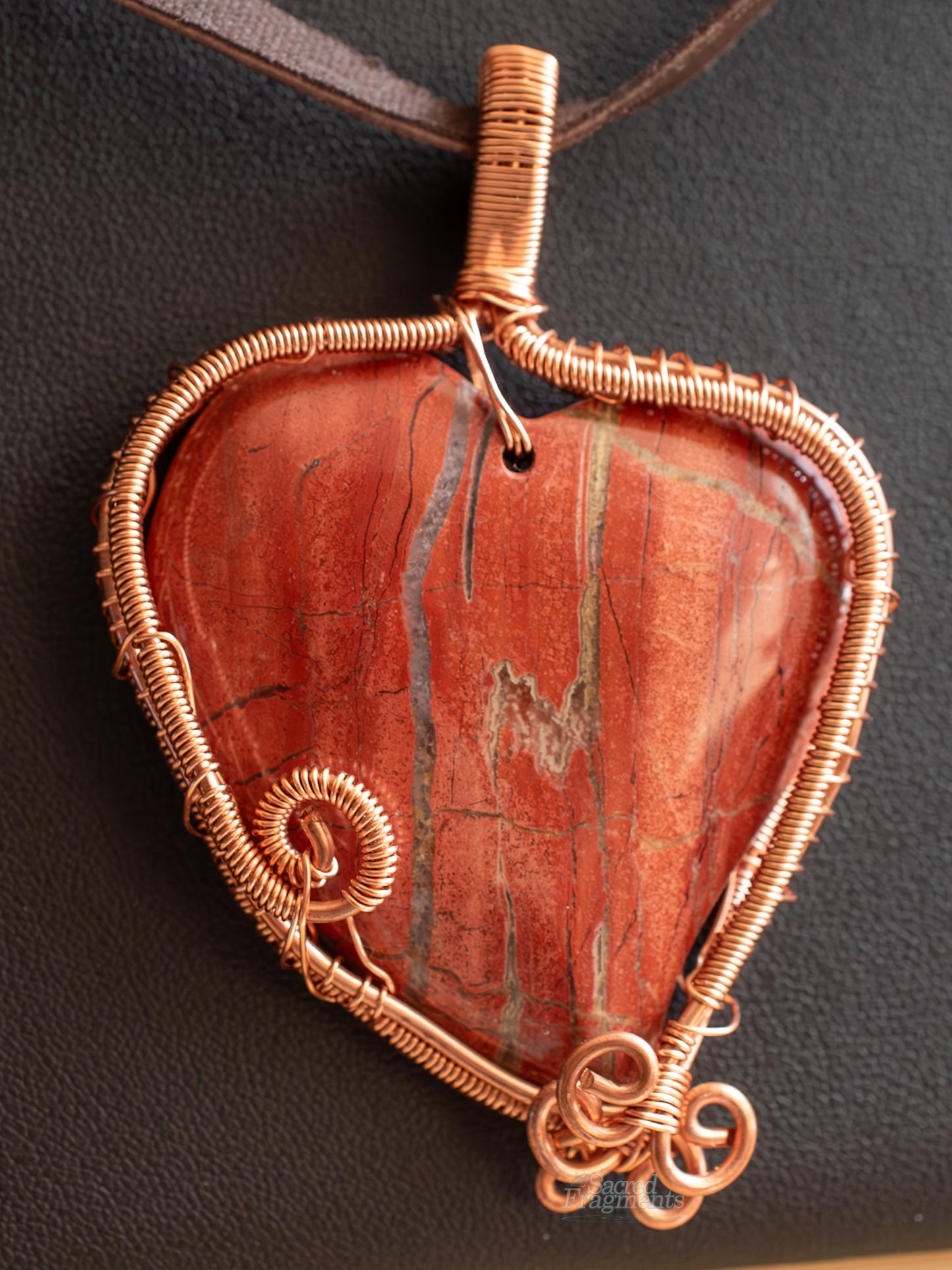 Red Jasper Heart Pendant