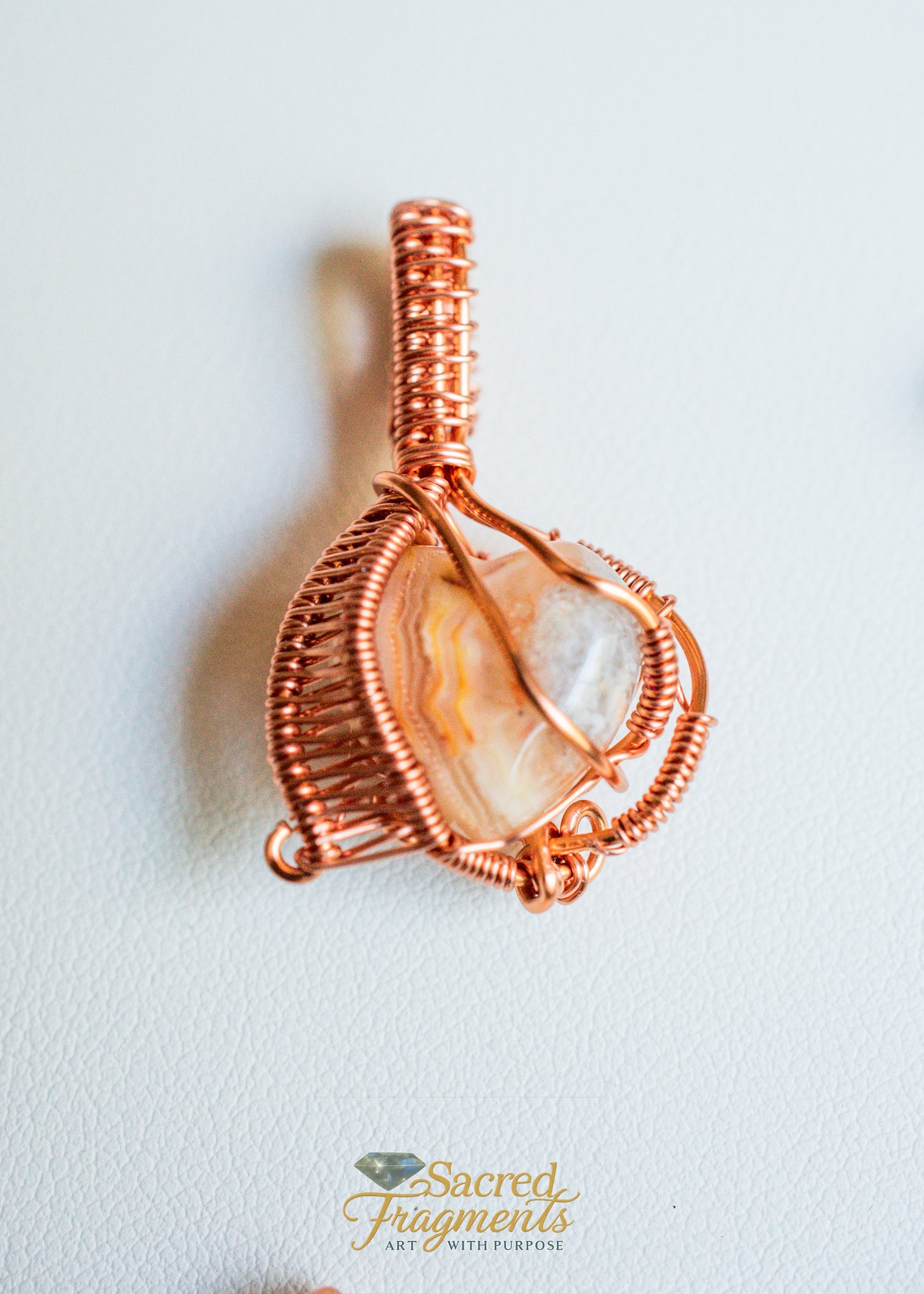 Solar Embrace Heart - Yellow Crazy Lace Agate