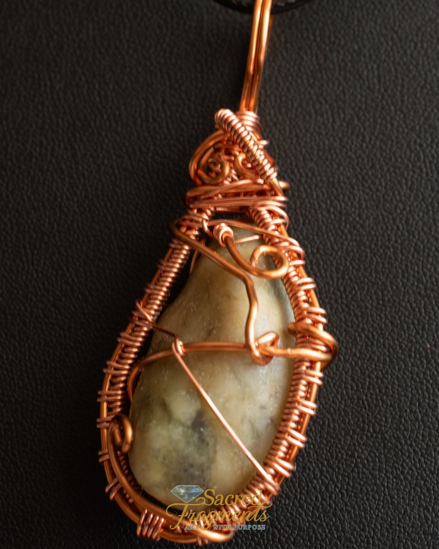 Lucky & Balanced Copper-Wrapped Jade Pendant
