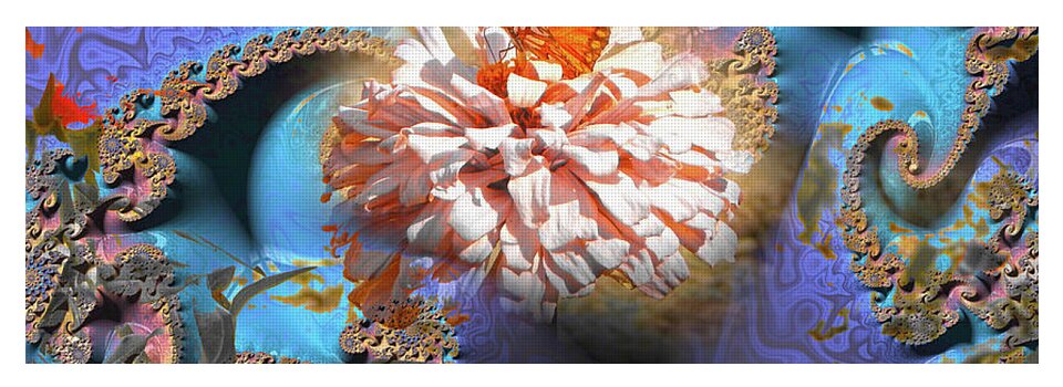 Abstract and Butterfly on a flower - Yoga Mat