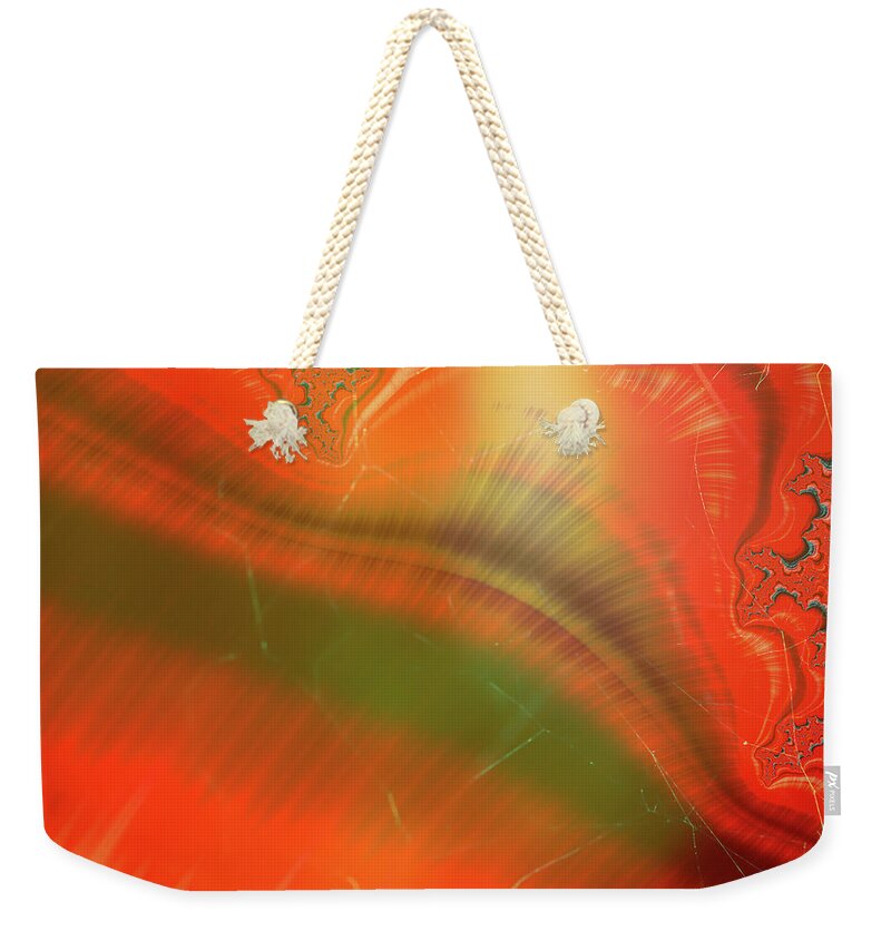 Abstract Oranges and Greens - Weekender Tote Bag