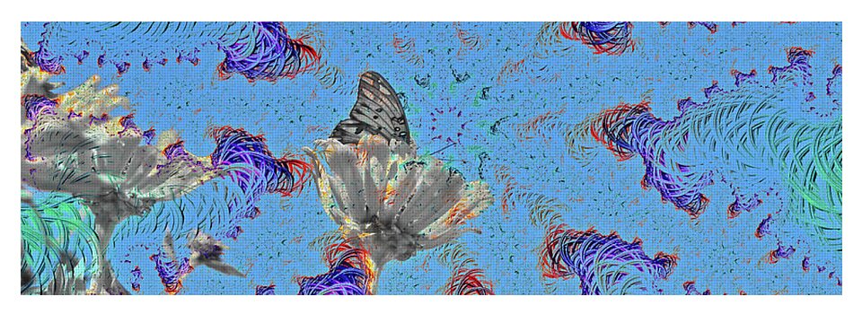 All attention on the Butterfly and Flower Art - Yoga Mat
