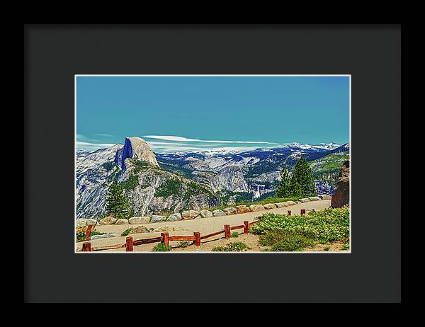 Amazing Glacier Point Landscape of Half Dome and Waterfall - Framed Print