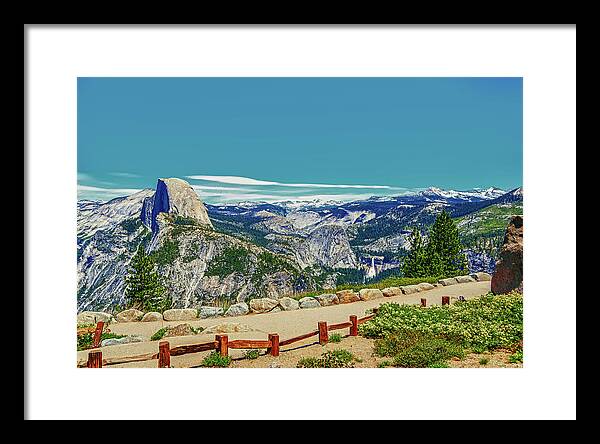 Amazing Glacier Point Landscape of Half Dome and Waterfall - Framed Print