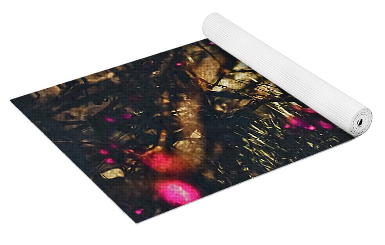 Artistic Blurs of Pink Flowers - Yoga Mat