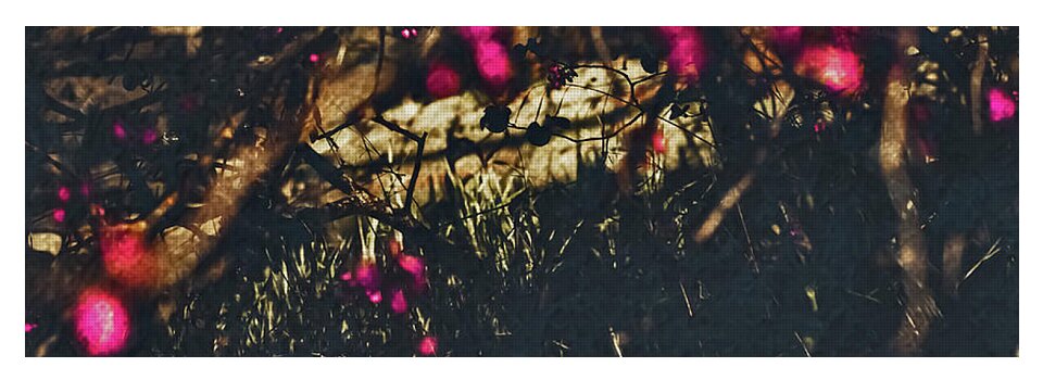 Artistic Blurs of Pink Flowers - Yoga Mat