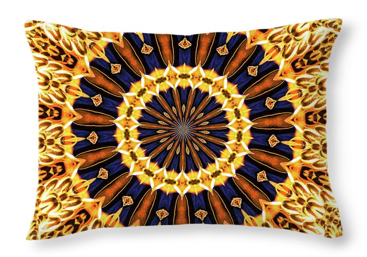 Autumn Colors Vibrance Mandala - Throw Pillow