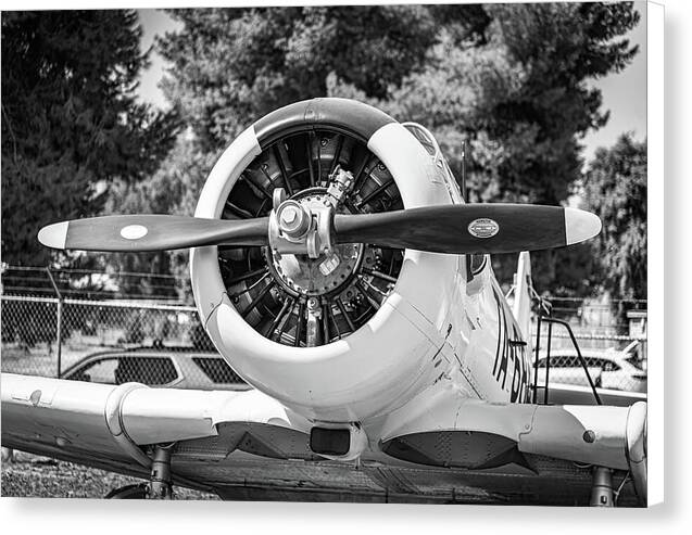 Black and White Castle Airforce Resident Airplane - Canvas Print