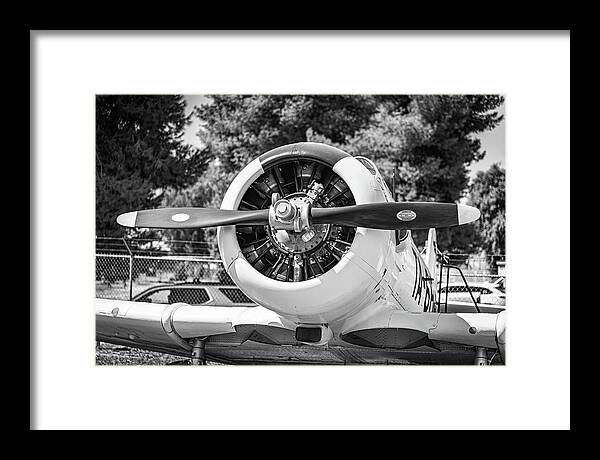 Black and White Castle Airforce Resident Airplane - Framed Print