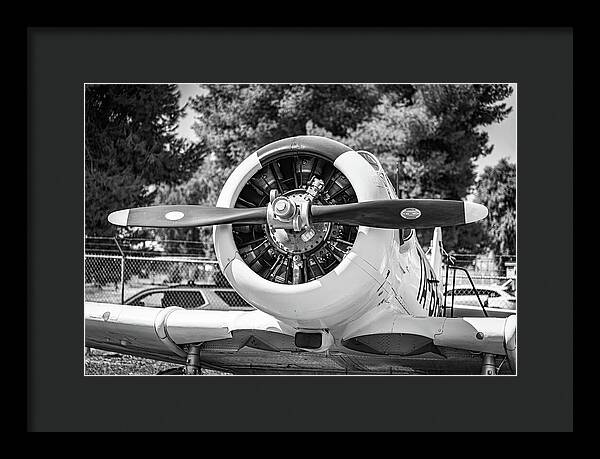 Black and White Castle Airforce Resident Airplane - Framed Print