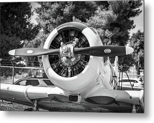 Black and White Castle Airforce Resident Airplane - Metal Print