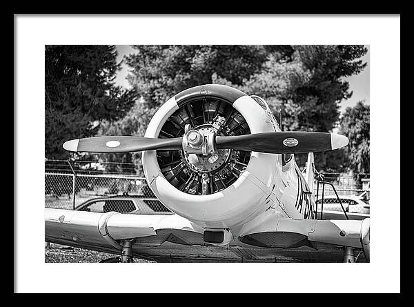 Black and White Castle Airforce Resident Airplane - Framed Print