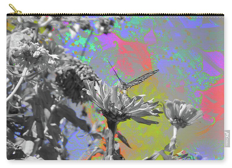 Blast of paints Fractal Butterfly Art - Zip Pouch