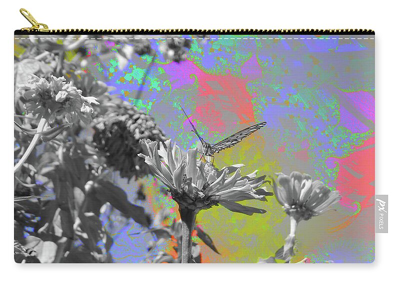 Blast of paints Fractal Butterfly Art - Zip Pouch