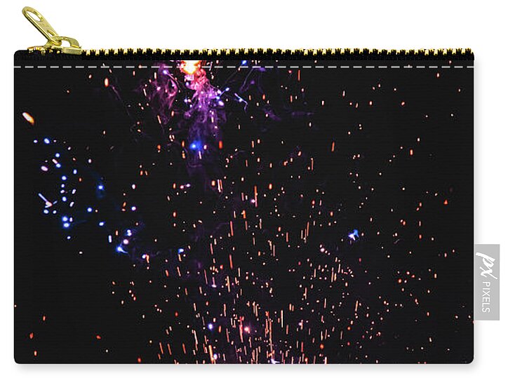 Blasted Colors of Fireworks in the sky - Zip Pouch