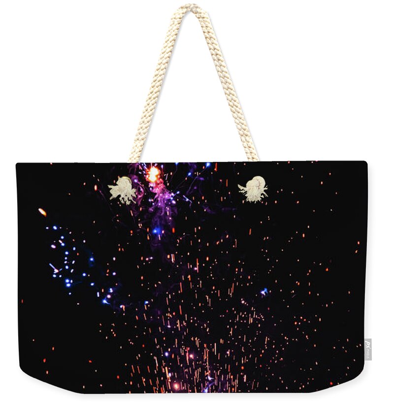 Blasted Colors of Fireworks in the sky - Weekender Tote Bag