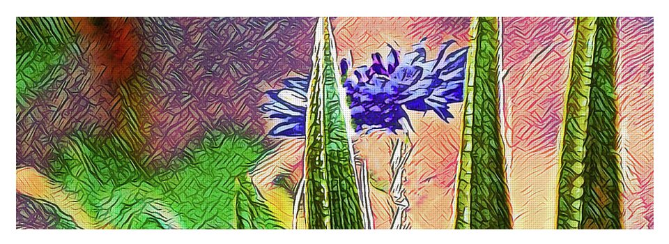 Blue artistic Landscape of a Hidden Flower - Yoga Mat