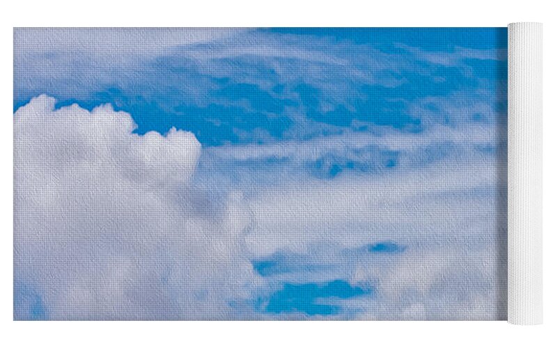 Blue Sky and Fluffy Clouds - Yoga Mat