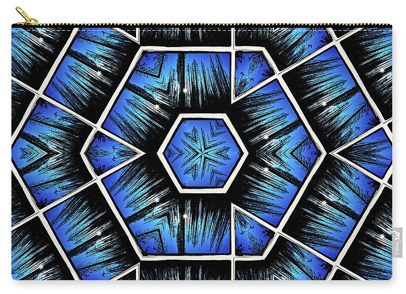 Blue Sky and Trees Colorful Kaleidoscope - Zip Pouch