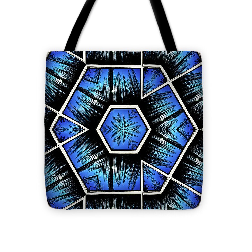 Blue Sky and Trees Colorful Kaleidoscope - Tote Bag