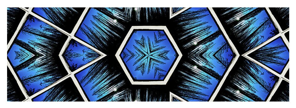 Blue Sky and Trees Colorful Kaleidoscope - Yoga Mat