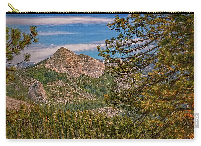 Blurry Trees and Focused Mountains Landscape - Zip Pouch