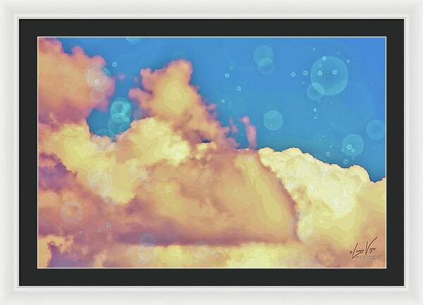 Bubbly Clouds in the Sky - Framed Print