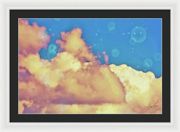Bubbly Clouds in the Sky - Framed Print