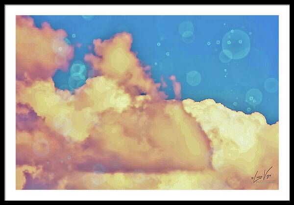 Bubbly Clouds in the Sky - Framed Print