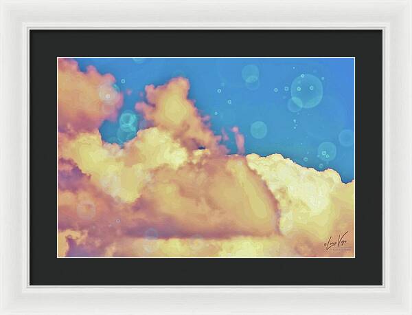 Bubbly Clouds in the Sky - Framed Print