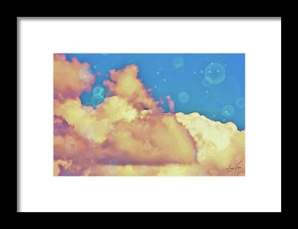 Bubbly Clouds in the Sky - Framed Print