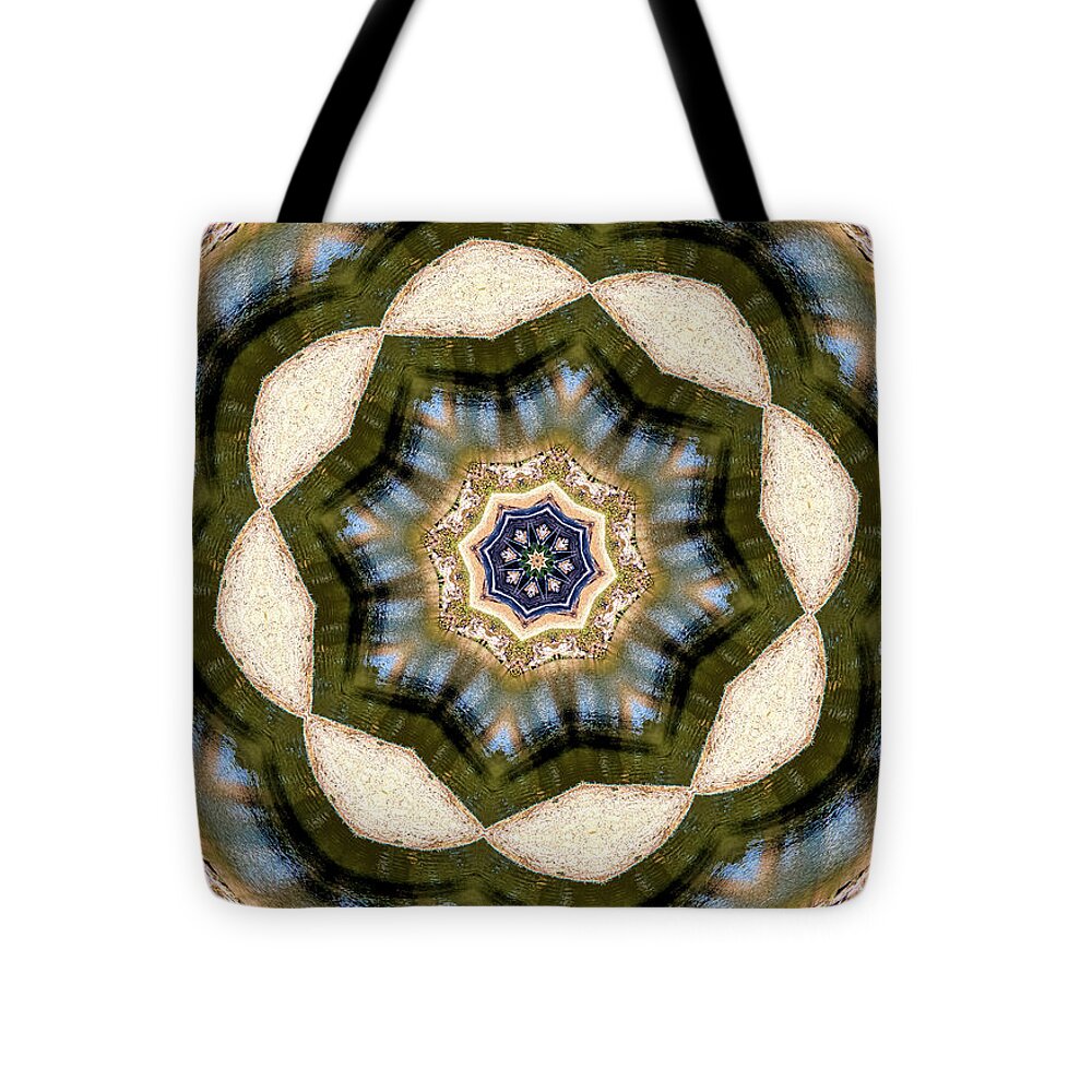 Circles of Light and Flowers Patterns - Tote Bag