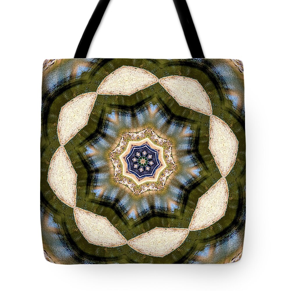 Circles of Light and Flowers Patterns - Tote Bag