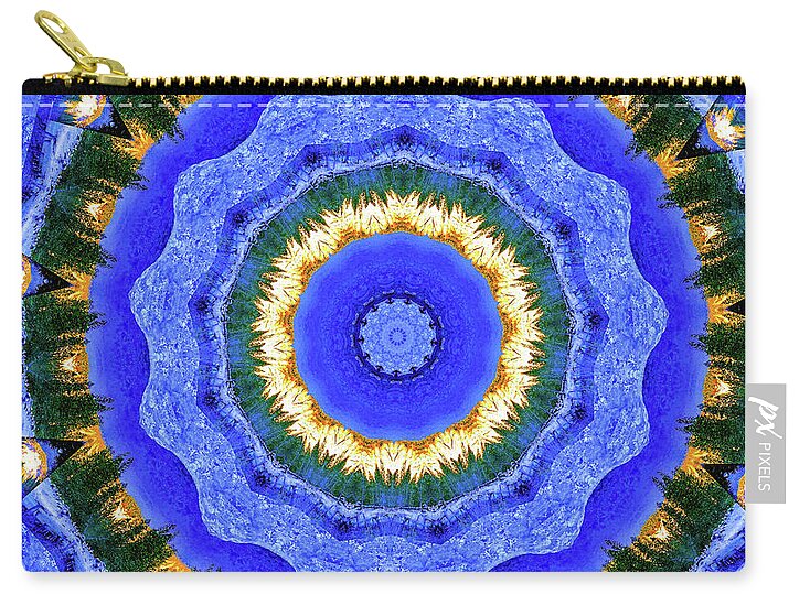 Circling Pines Abstract Kaleidoscope - Zip Pouch