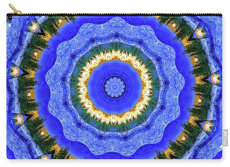 Circling Pines Abstract Kaleidoscope - Zip Pouch