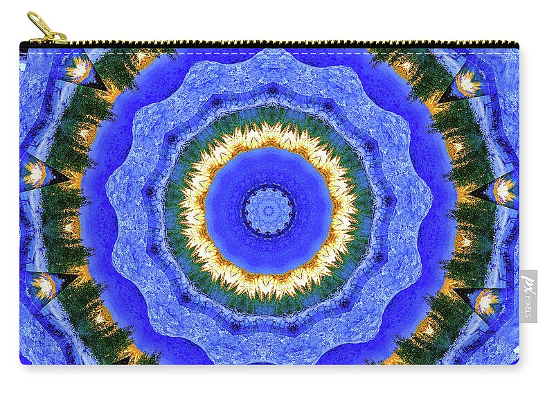 Circling Pines Abstract Kaleidoscope - Zip Pouch