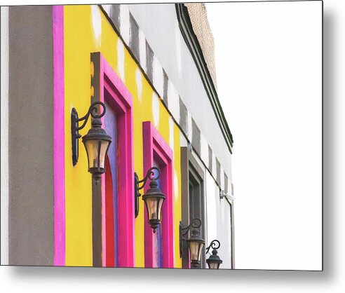 City Lights Abstract Art - Metal Print