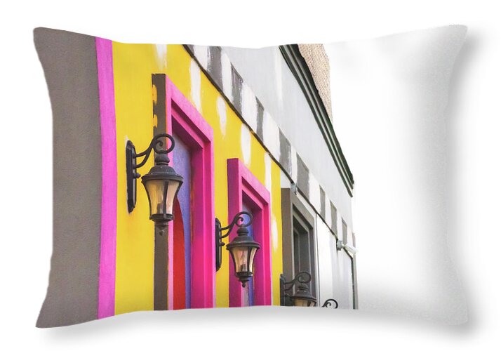 City Lights Abstract Art - Throw Pillow