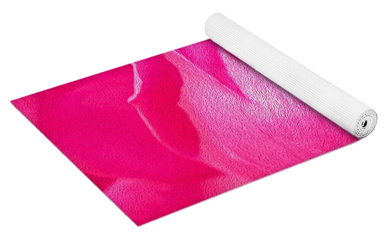 Closeup of a Wonderful Pink Rose - Yoga Mat