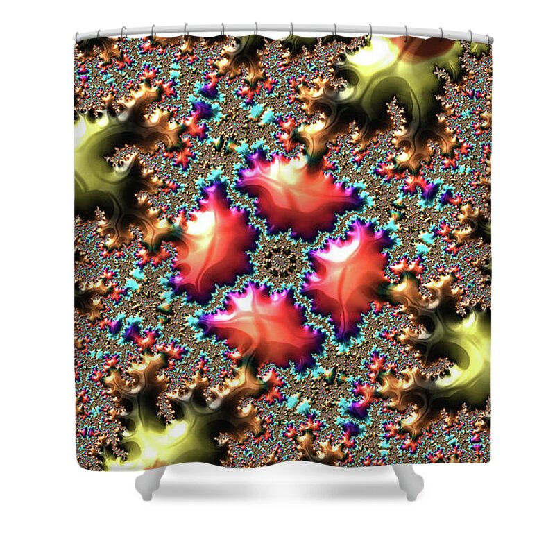 Colorful Textures of Fragments - Shower Curtain