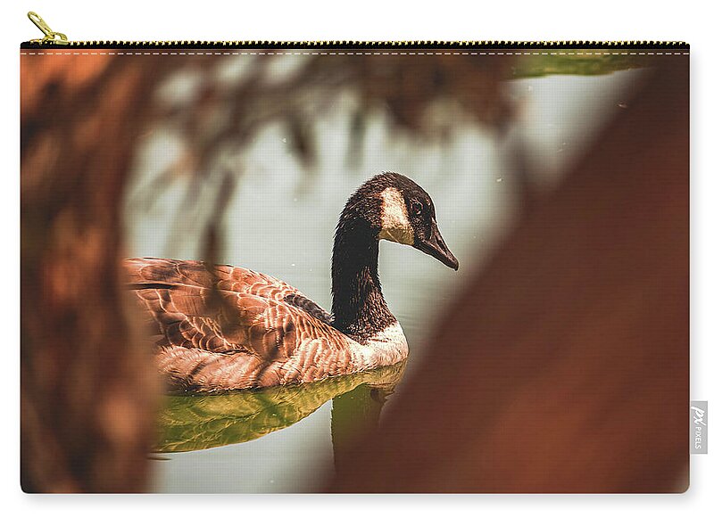 Contemplative Goose on Water - Zip Pouch