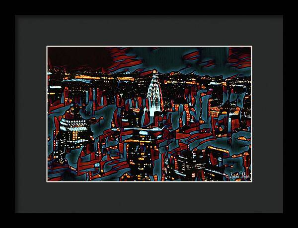 Cool Streaks of NYC Buildings - Framed Print