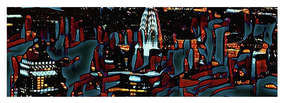 Cool Streaks of NYC Buildings - Yoga Mat