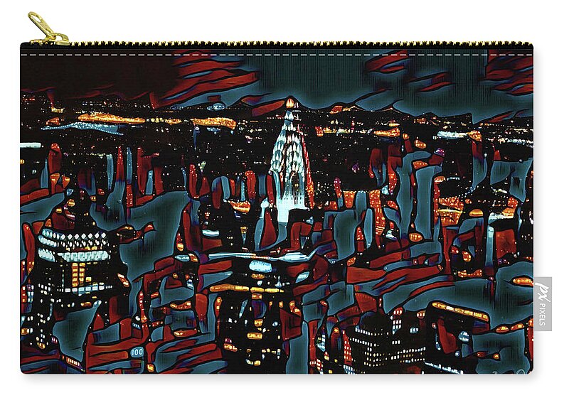 Cool Streaks of NYC Buildings - Zip Pouch