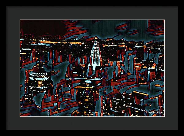 Cool Streaks of NYC Buildings - Framed Print