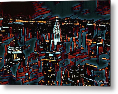 Cool Streaks of NYC Buildings - Metal Print