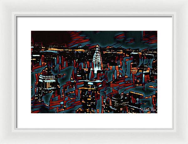 Cool Streaks of NYC Buildings - Framed Print