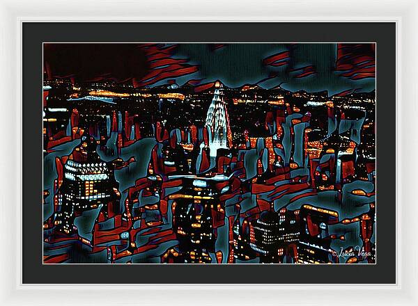Cool Streaks of NYC Buildings - Framed Print